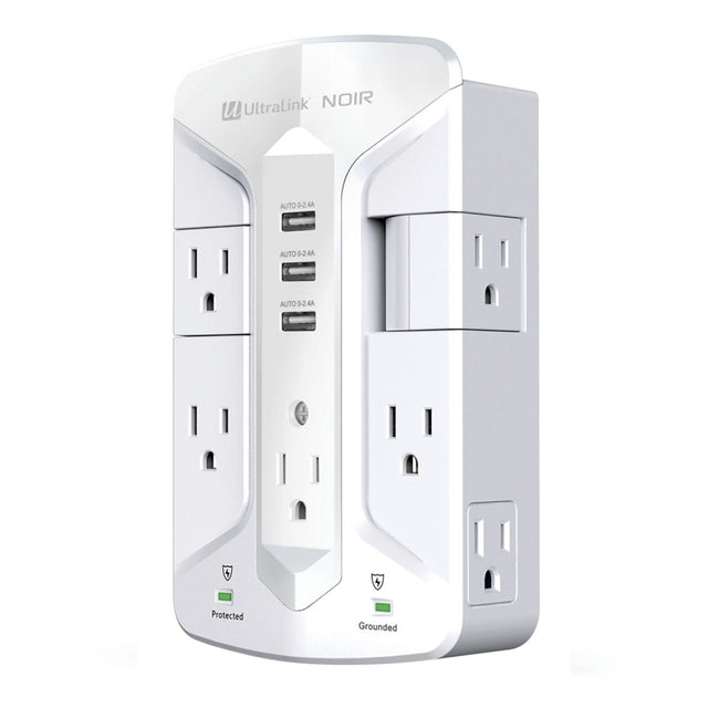 Ultralink ULN700XRW Surge Protector 7 Outlets – 3 USB White