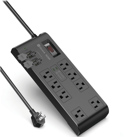 Ultralink ULN800XR Noir Multimedia Surge Protector