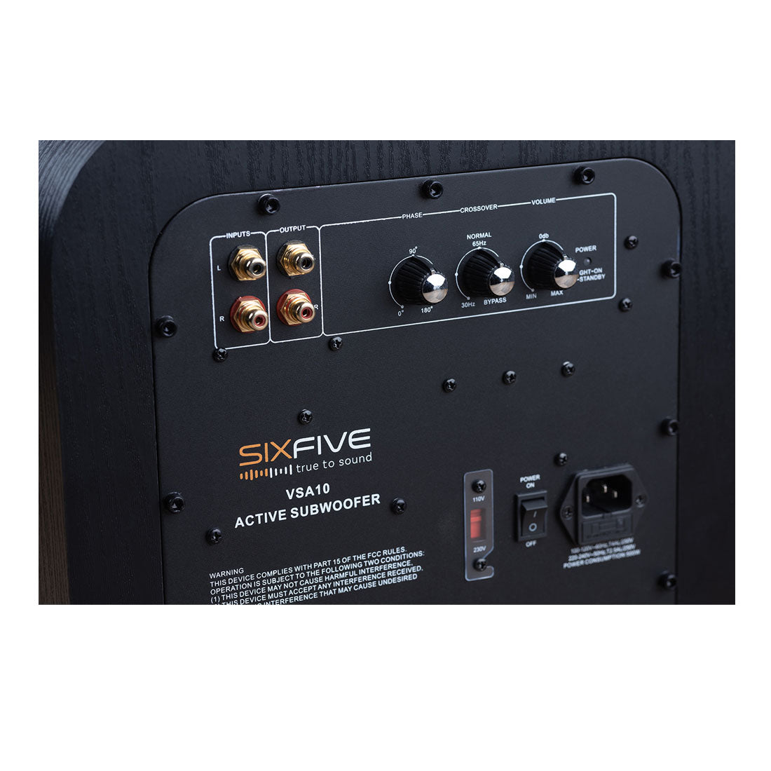 SixFive VSA10 VSeries Premium 10″ Powered Subwoofer