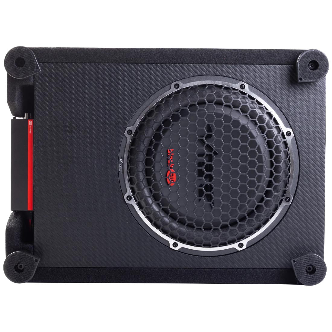 Vibe Audio BA10ASQ-V4 Black Air 10" Shallow Active Loaded Subwoofer Enclosure - Each (BA10ASQV4)
