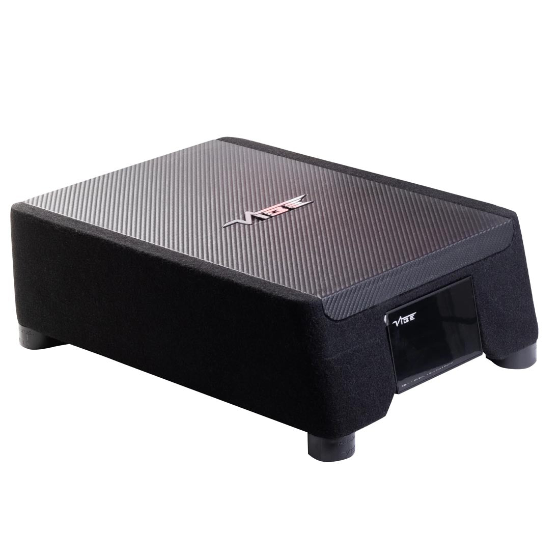 Vibe Audio BA10ASQ-V4 Black Air 10" Shallow Active Loaded Subwoofer Enclosure - Each (BA10ASQV4)