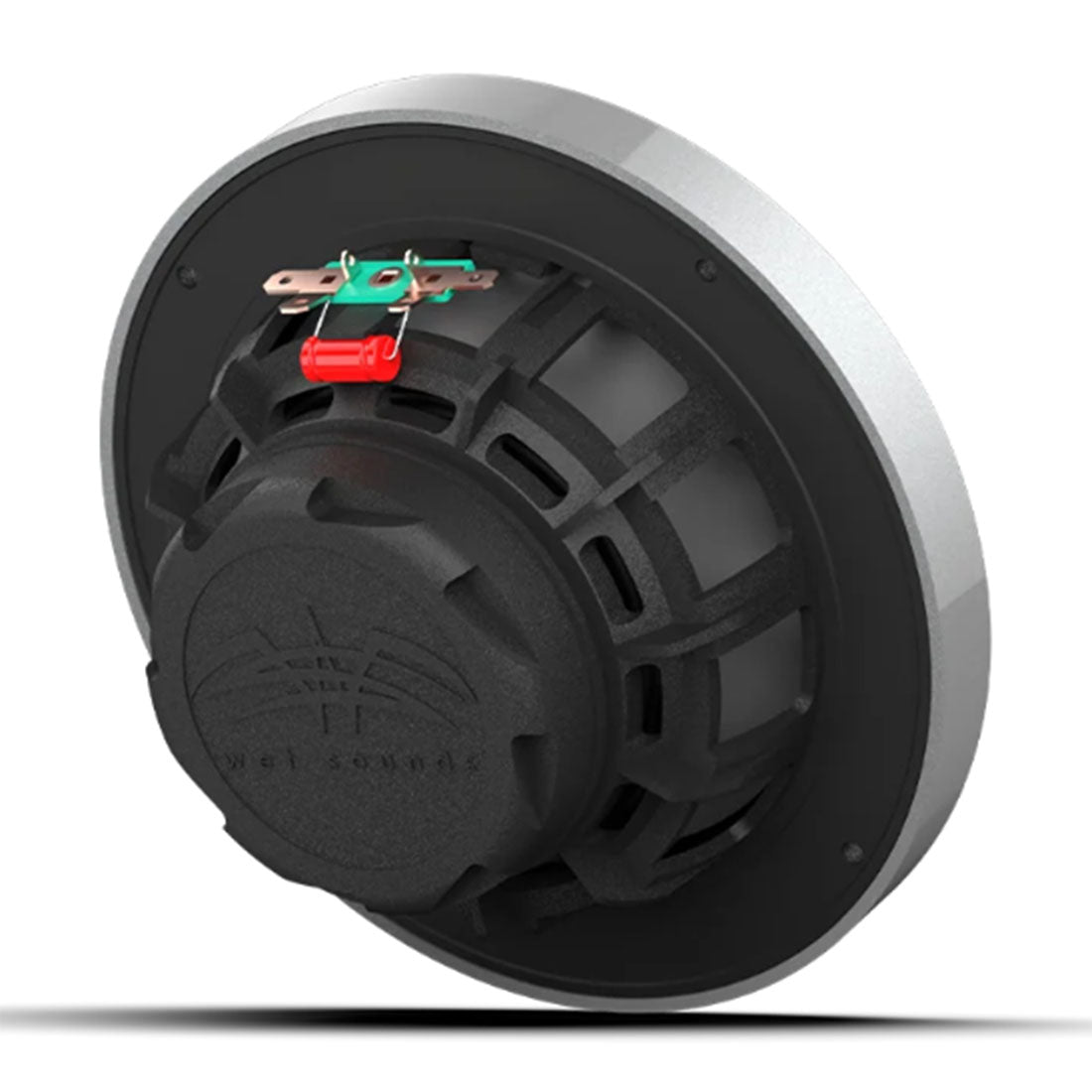 Wet Sounds RECON6-SRGB 6.5" RGB Marine Speakers with Silver Grilles - Black - Pair