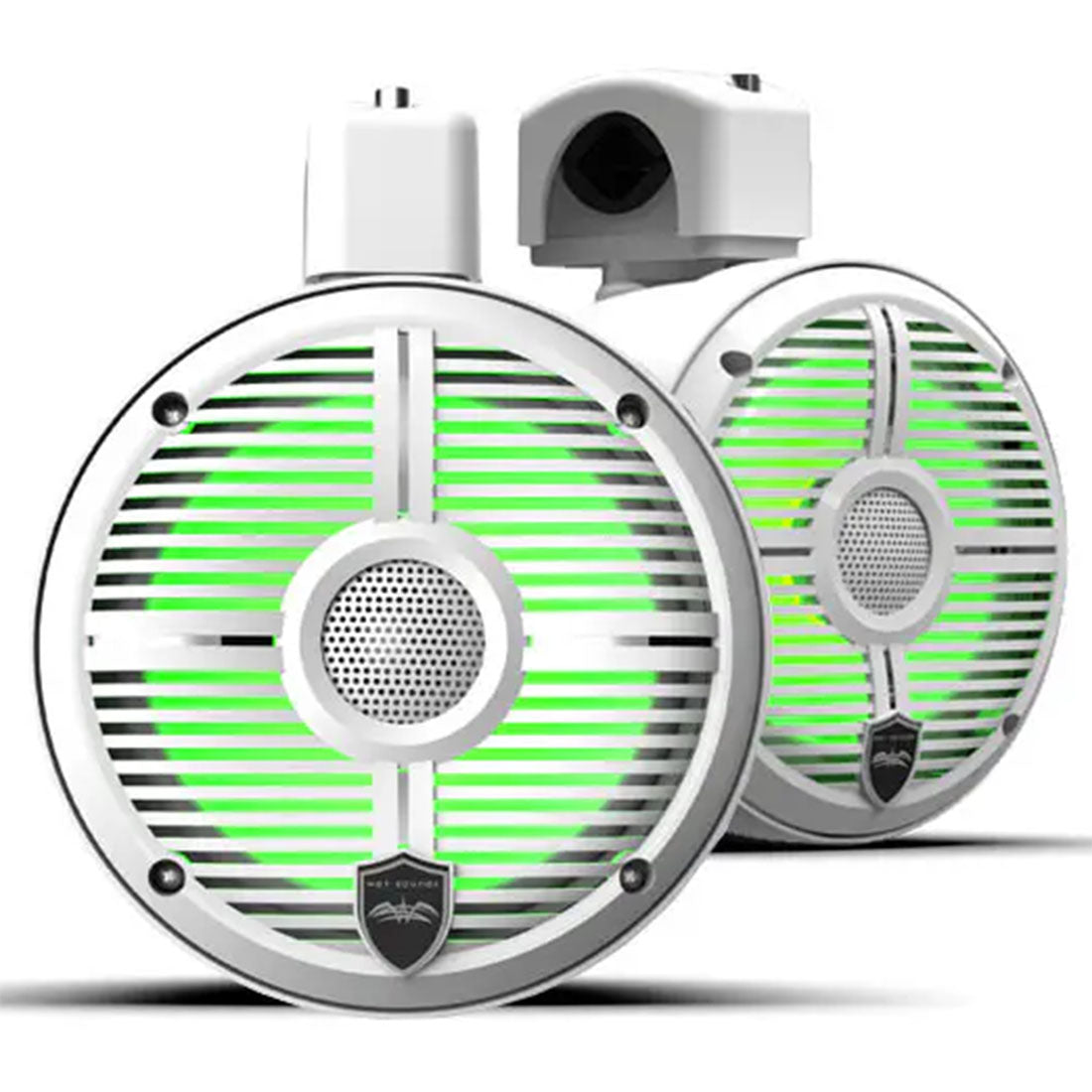 Wet Sounds RECON6POD-W 6.5" Marine Speakers with RBG LED Lights - White - Pair