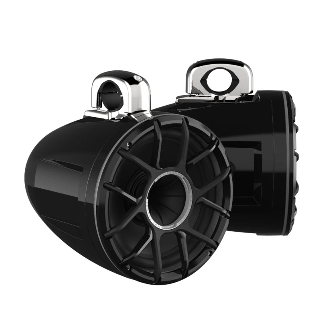 Wet Sounds REV10HD-B 10" Marine Tower Speakers with RGB Lights - Black - Pair