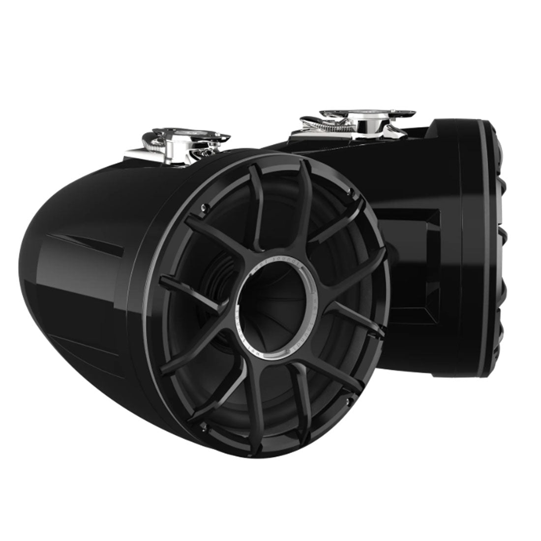 Wet Sounds REV10HD-B 10" Marine Tower Speakers with RGB Lights - Black - Pair