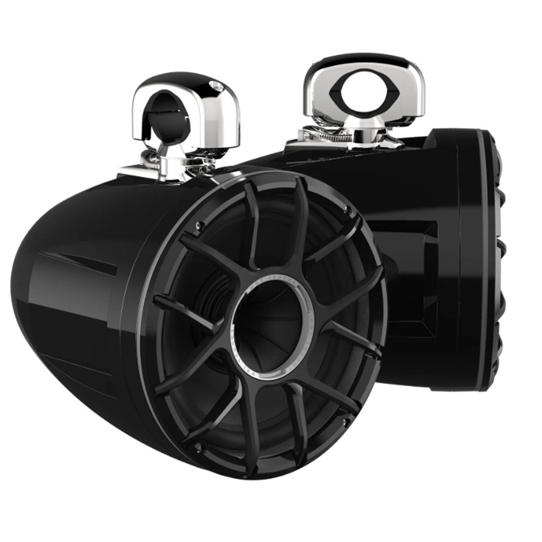 Wet Sounds REV10HD-B 10" Marine Tower Speakers with RGB Lights - Black - Pair