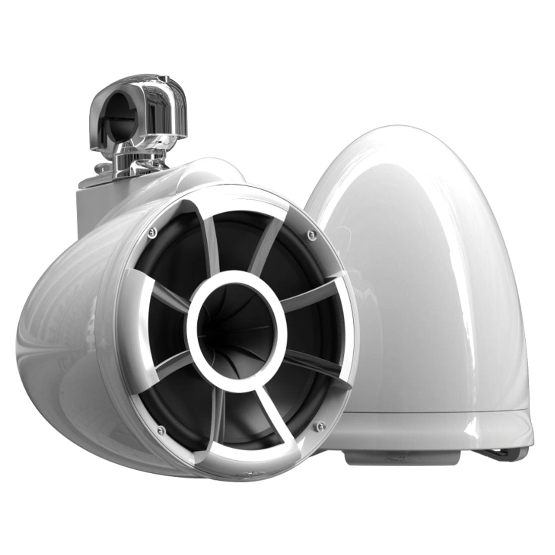 Wet Sounds REV10W-SCV2 10" Marine Tower Speakers - White - Pair