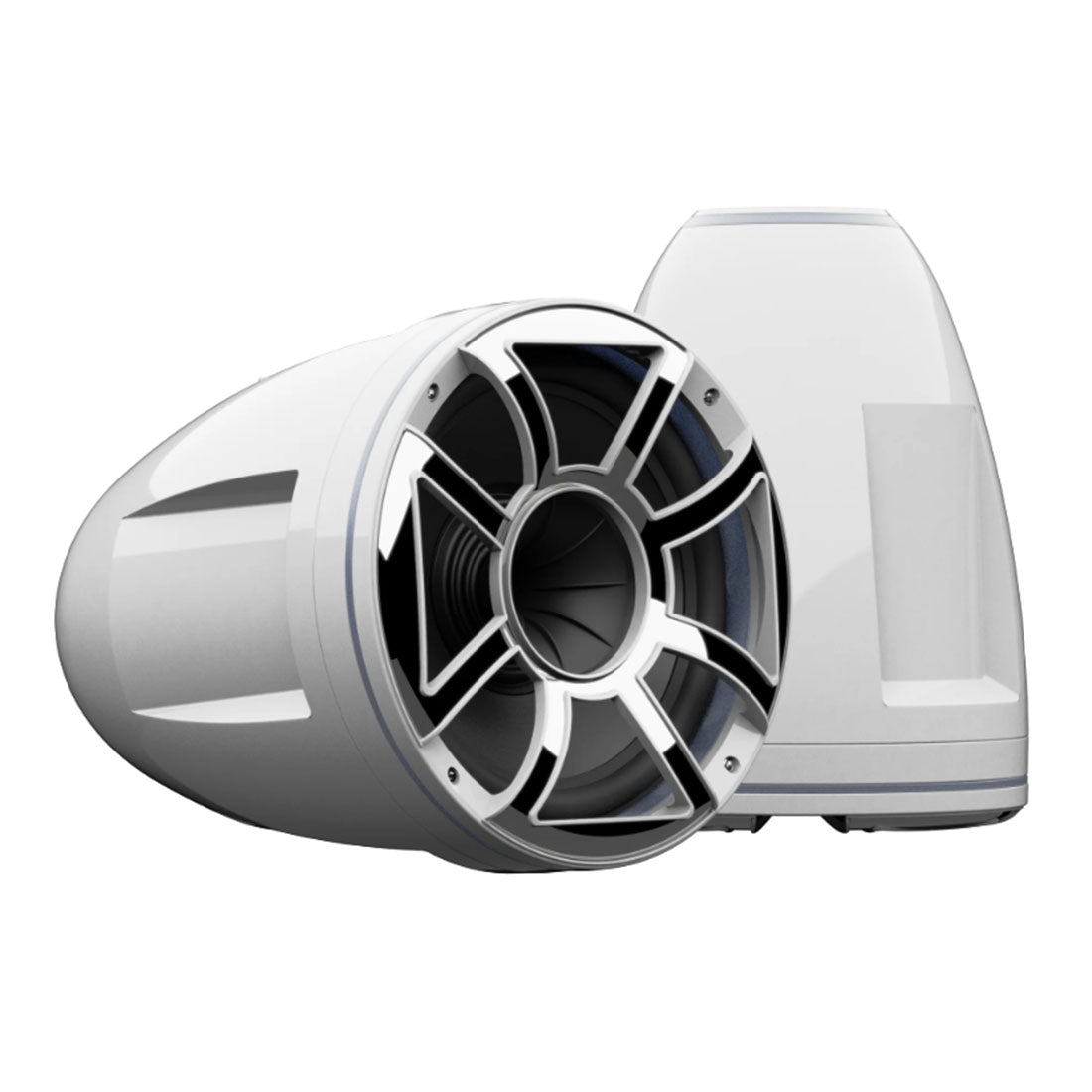 Wet Sounds REV12HD-W 12" Marine Tower Speakers with RBG LED Lights - White - Pair