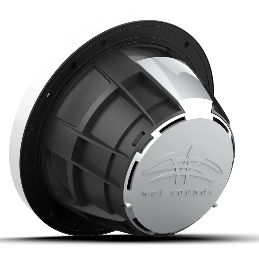 Wet Sounds REVO8-XS-SV3 8" Marine Speakers with RBG Lights - White Stainless Steel - Pair