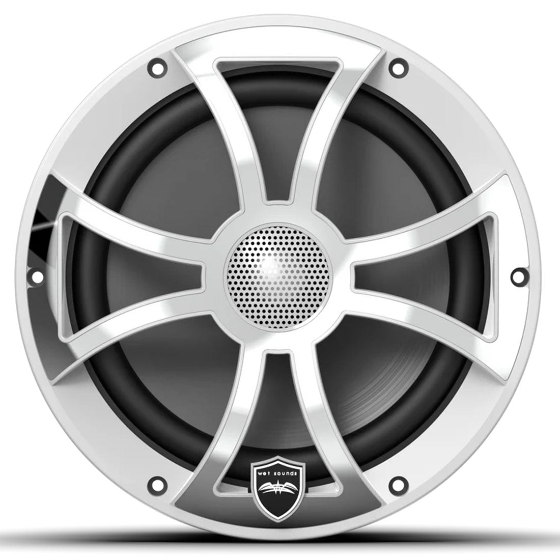 Wet Sounds REVO8-XS-SV3 8" Marine Speakers with RBG Lights - White Stainless Steel - Pair