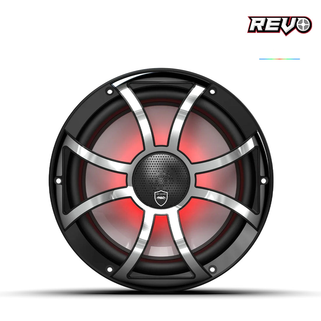 Wet Sounds REVOCX-10XS-B-SSS2 10" 2-Way Marine Speakers with RBG Lighting - Pair