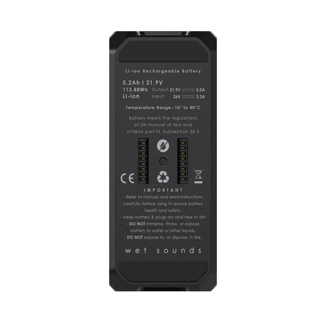 Wet Sounds WS-LBatteryPack Replacement Battery for WS-L Portable Speaker