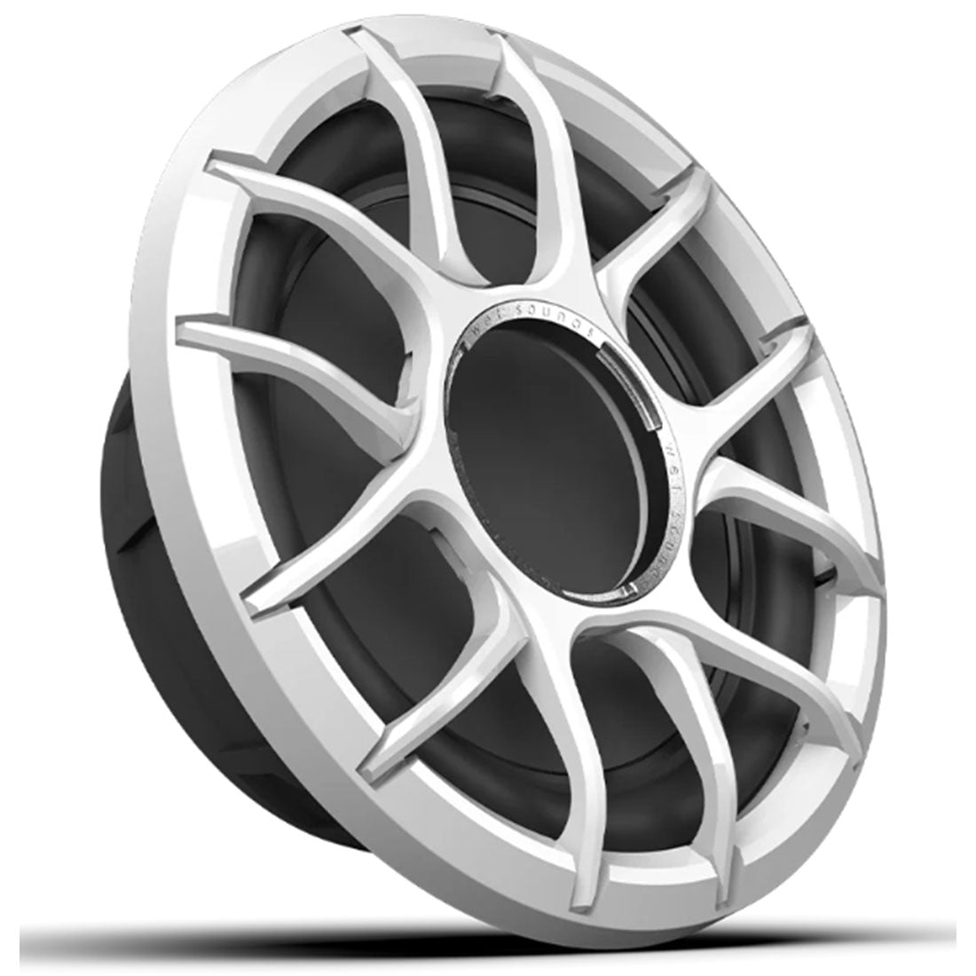 Wet Sounds ZERO10S4XZ-W 10" 4-Ohm High-Output Shallow Mount Marine Subwoofer Enclosure - White Grille - Each