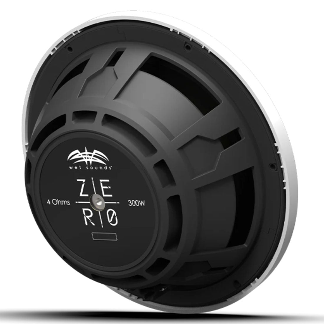 Wet Sounds ZERO10S4XZ-W 10" 4-Ohm High-Output Shallow Mount Marine Subwoofer Enclosure - White Grille - Each