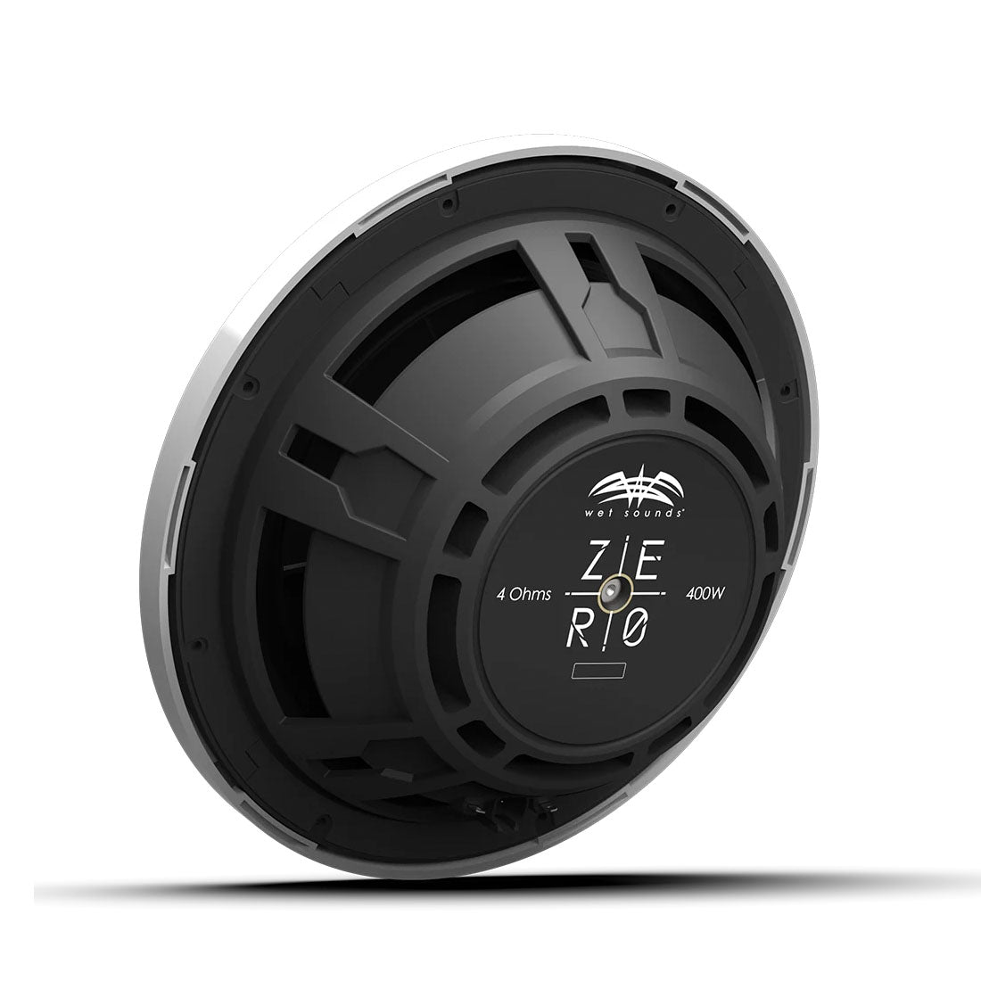 Wet Sounds ZERO12S4XZ-W 12" 4-Ohm Shallow Mount Marine Subwoofer - White - Each