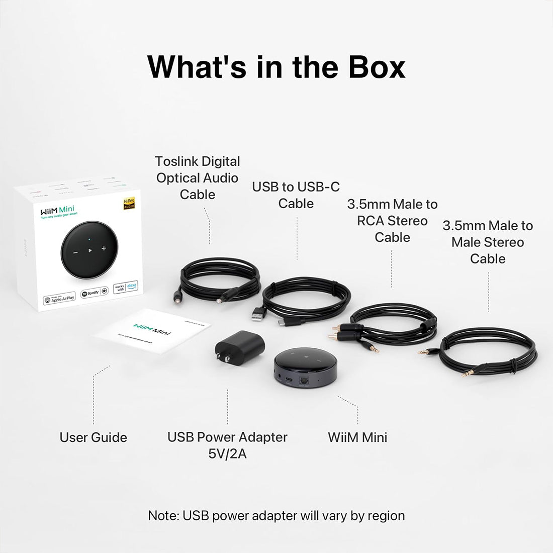 WiiM Mini: Wireless Audio Streamer with Voice Assistant Compatibility