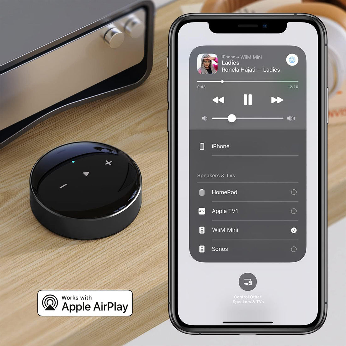 WiiM Mini: Wireless Audio Streamer with Voice Assistant Compatibility