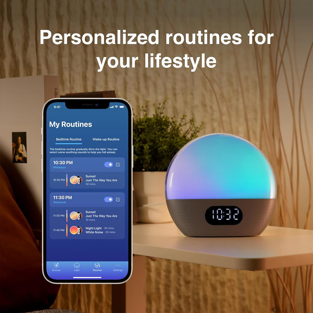 WiiM Wake-up Light: Sound Machine, Music Alarms, and Sleep Assistant