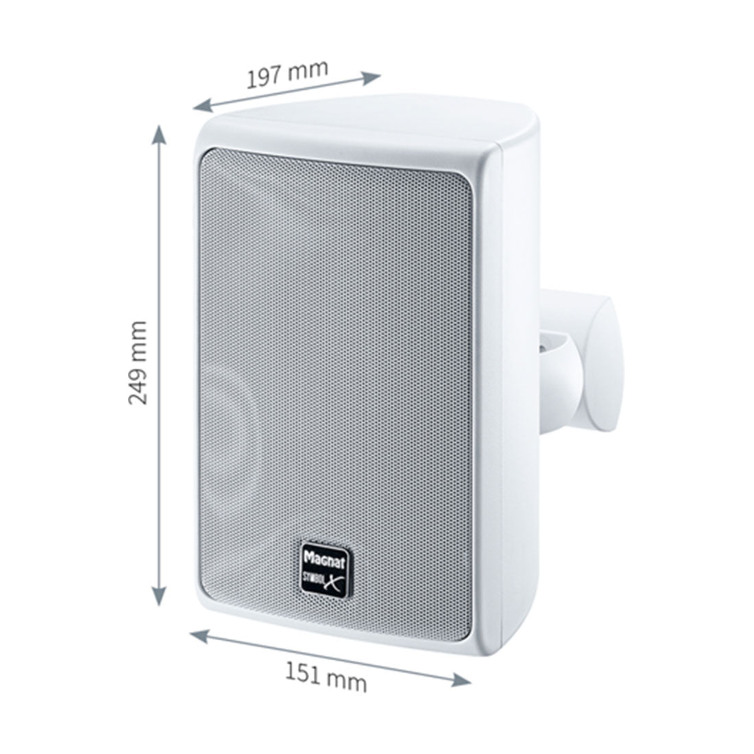 Magnat D168415NA Symbol X 130 Universal 2-Way Shelf Speaker - Pair - White