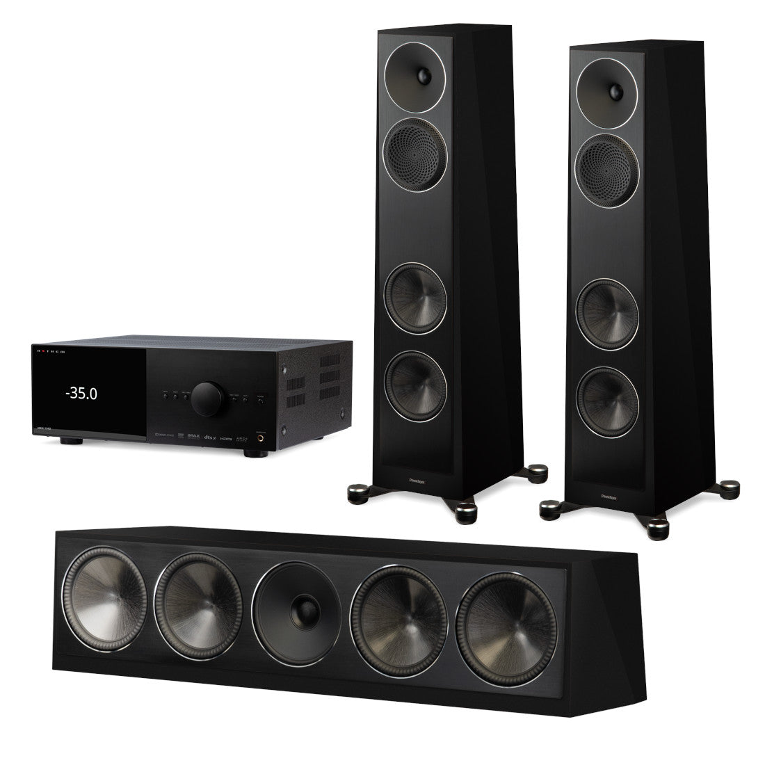 Anthem MRX 1140 8K AV Receiver | Paradigm Founder 80F Floor Standing Speakers | Founder 90C Center Channel Speaker Bundle