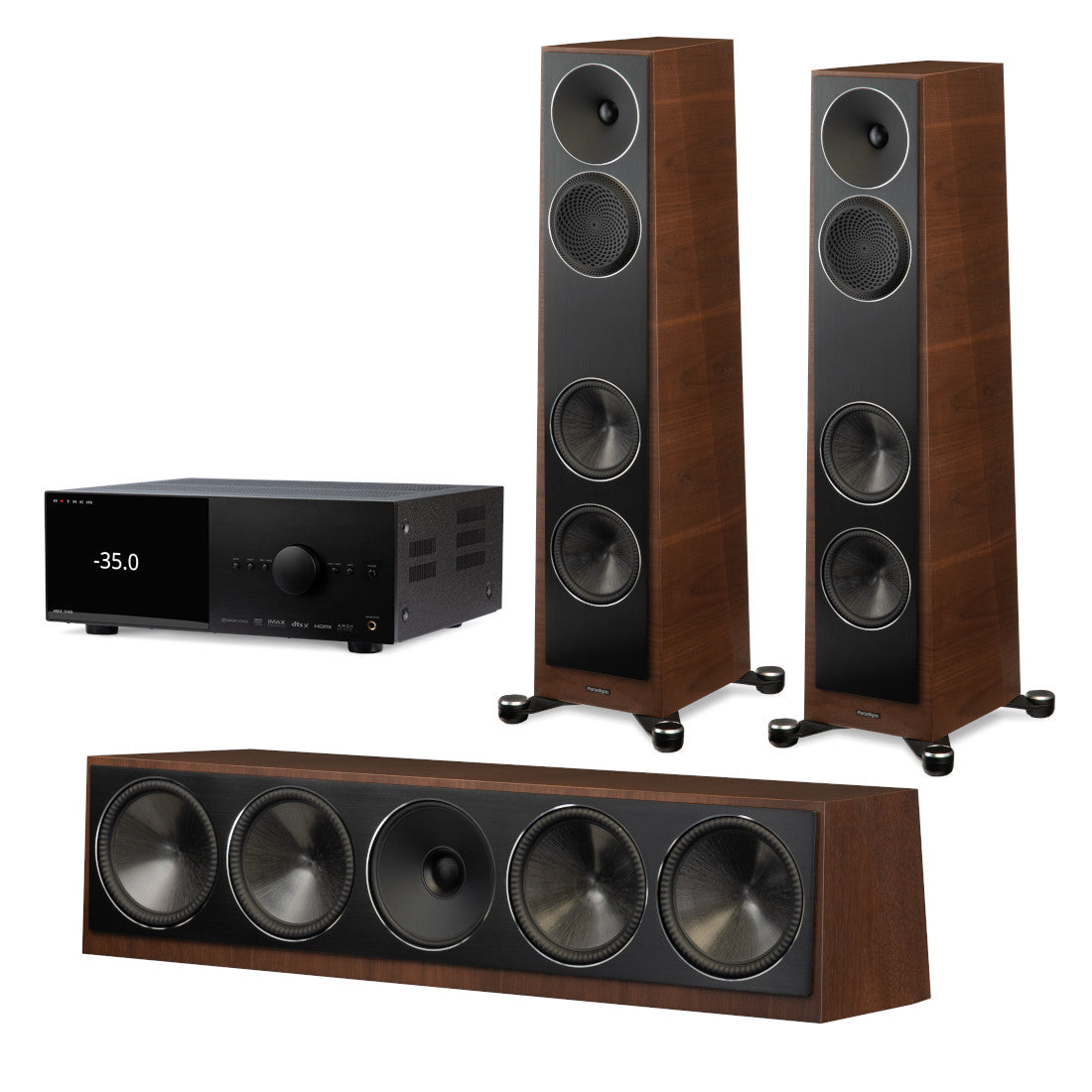 Anthem MRX 1140 8K AV Receiver | Paradigm Founder 80F Floor Standing Speakers | Founder 90C Center Channel Speaker Bundle