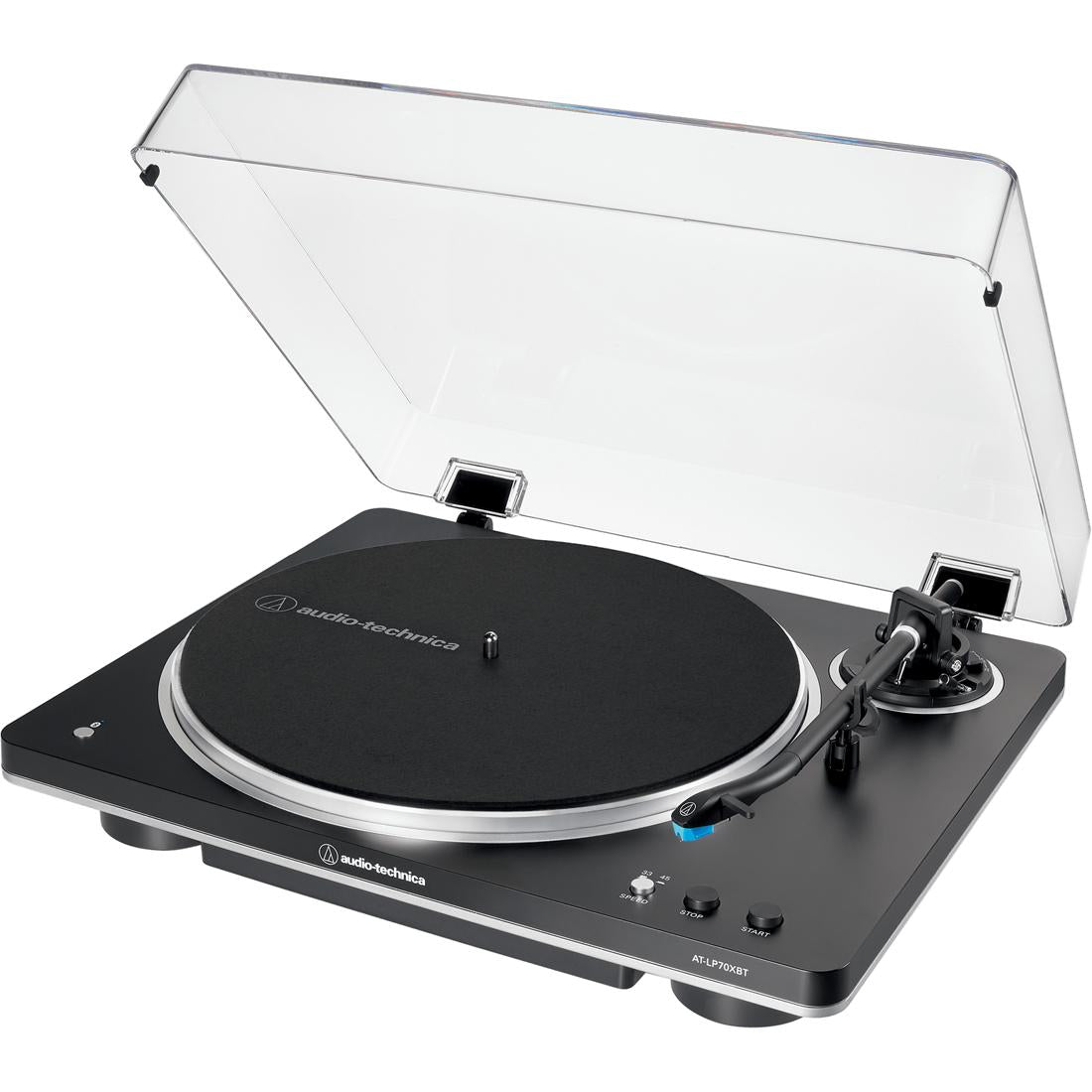Audio-Technica AT-LP70XBT turntable in Black/Silver finish