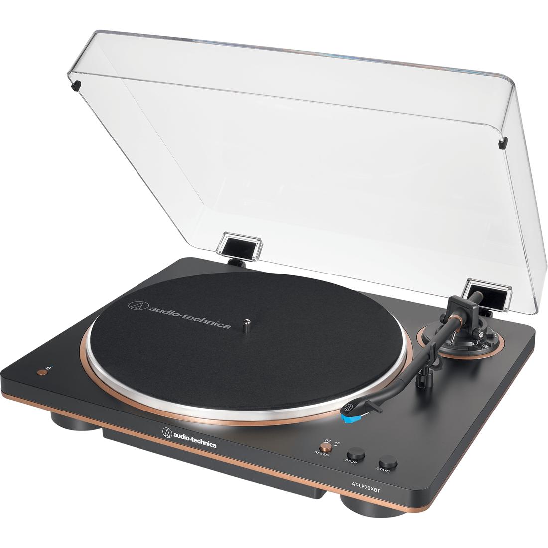Audio-Technica AT-LP70XBT turntable in Black/Bronze finish