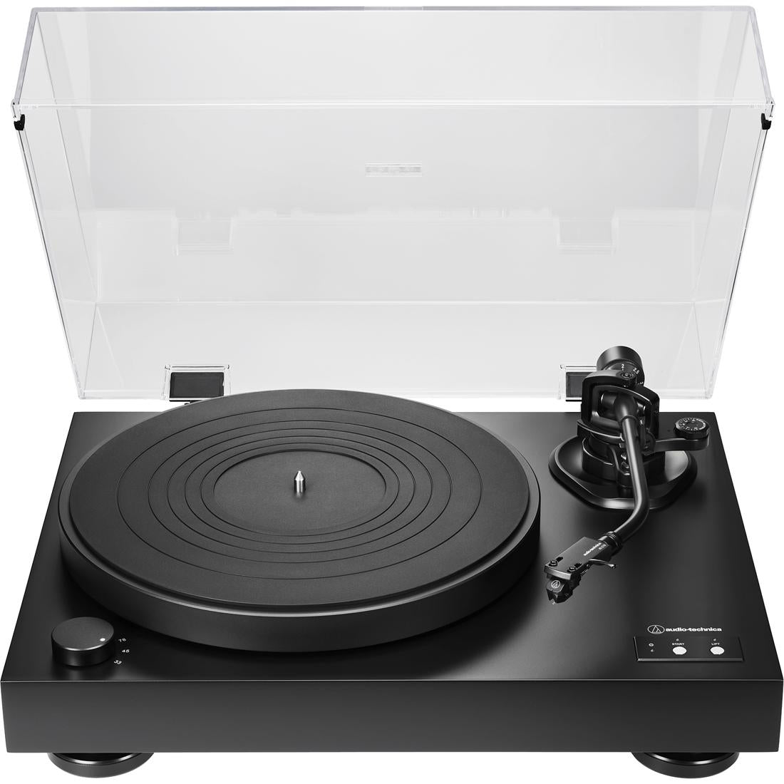 Audio-Technica AT-LP8X turntable with dust cover open