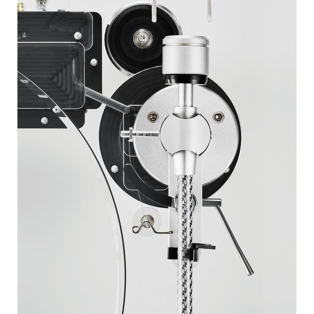 Close-up of AT-LPA2 turntable tonearm and counterweight