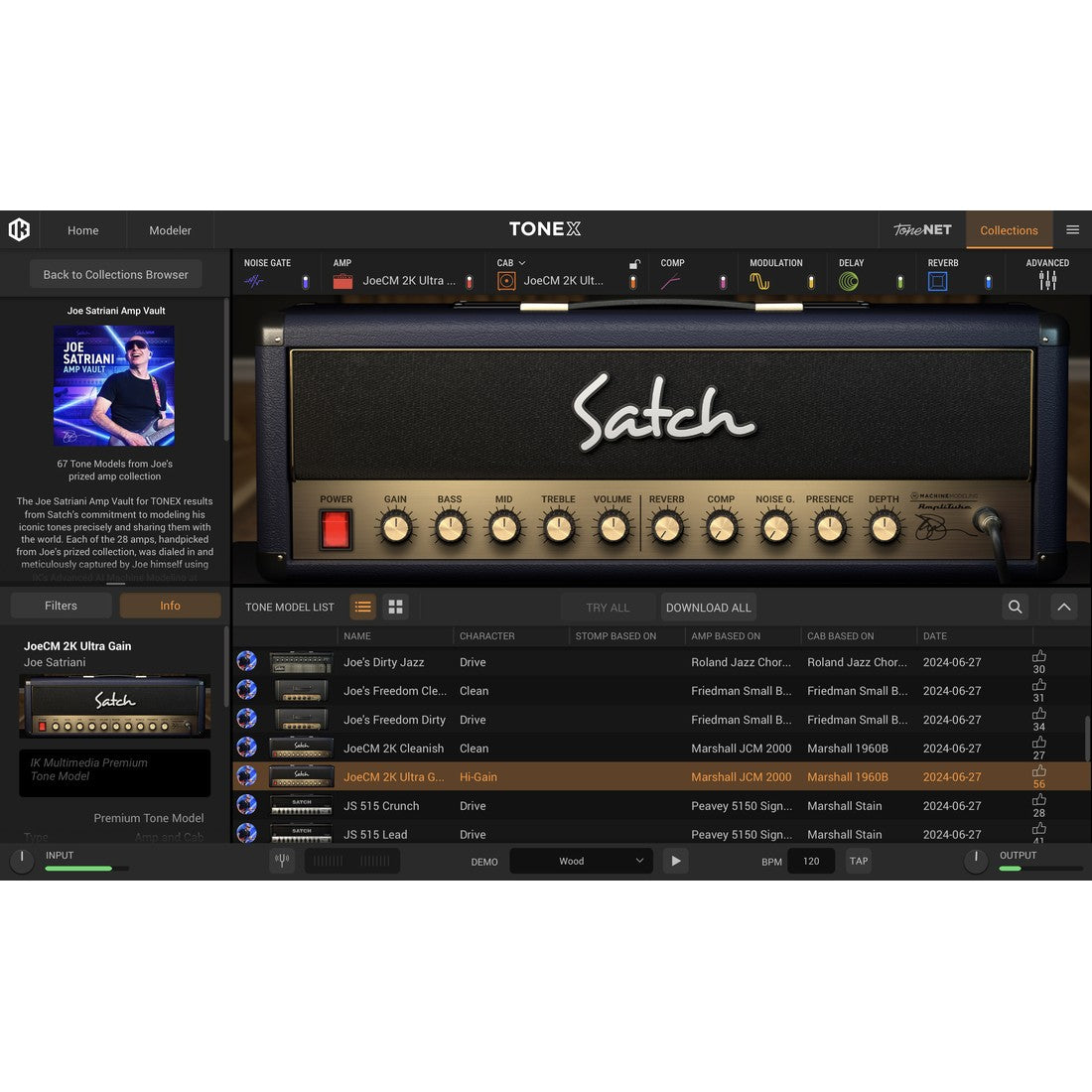 IK Multimedia TONEX Joe Satriani Amp Vault Signature Collection (11-44119)