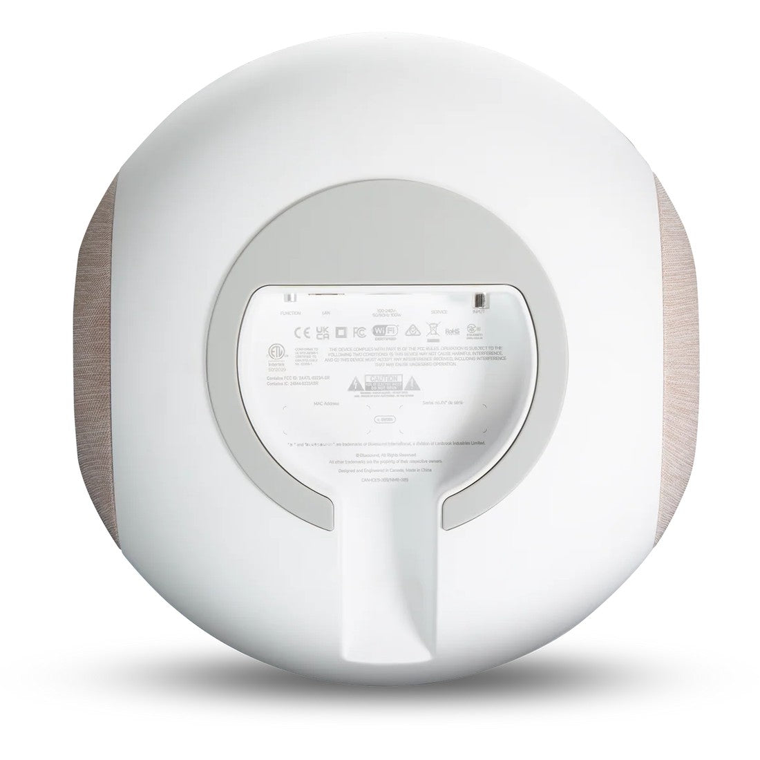 Bluesound PULSE SUB bottom view in white