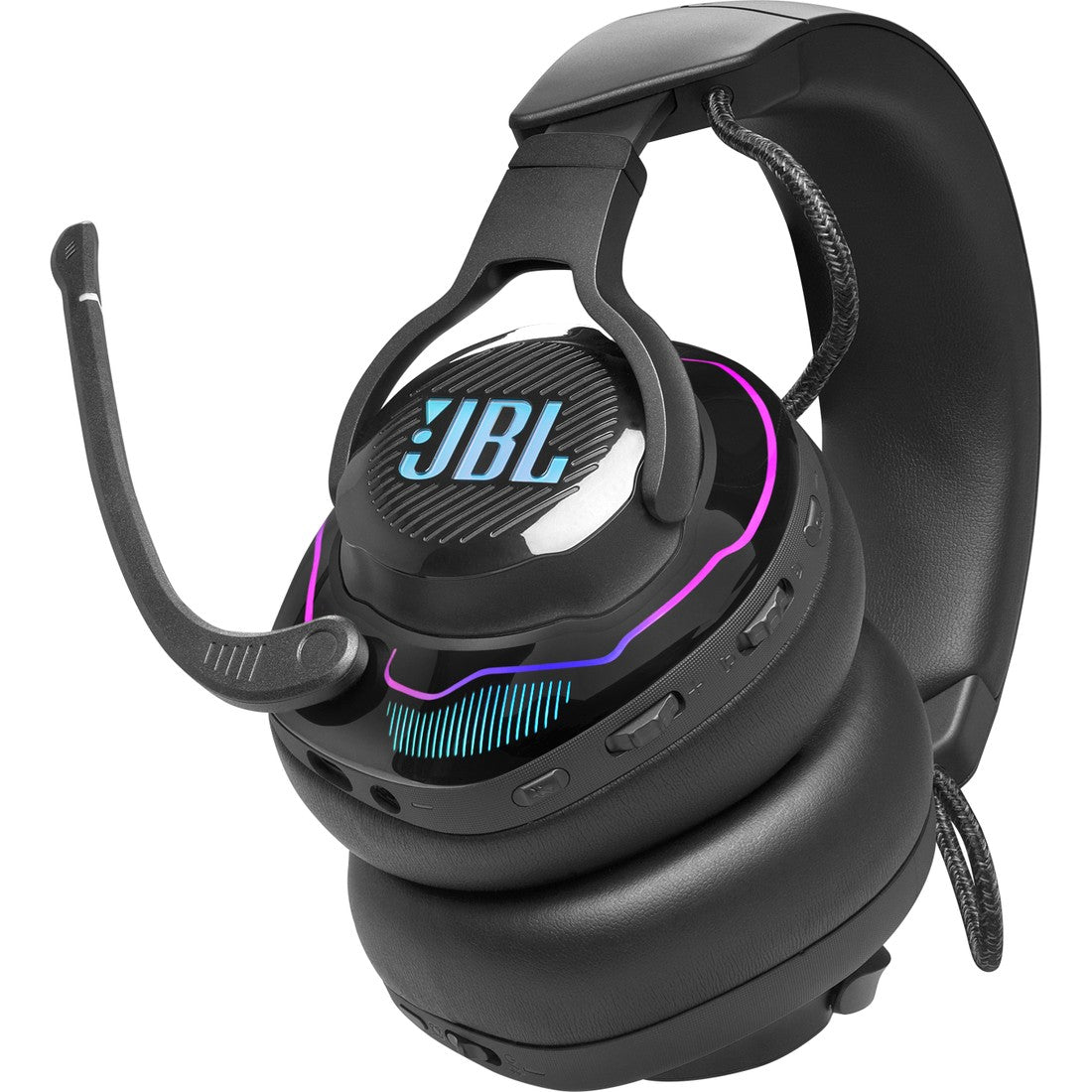 JBL Quantum 910X Wireless - Black - Wireless over-ear performance gaming headset with head tracking-enhanced, Active Noise Cancelling and Bluetooth - Detailshot 5
