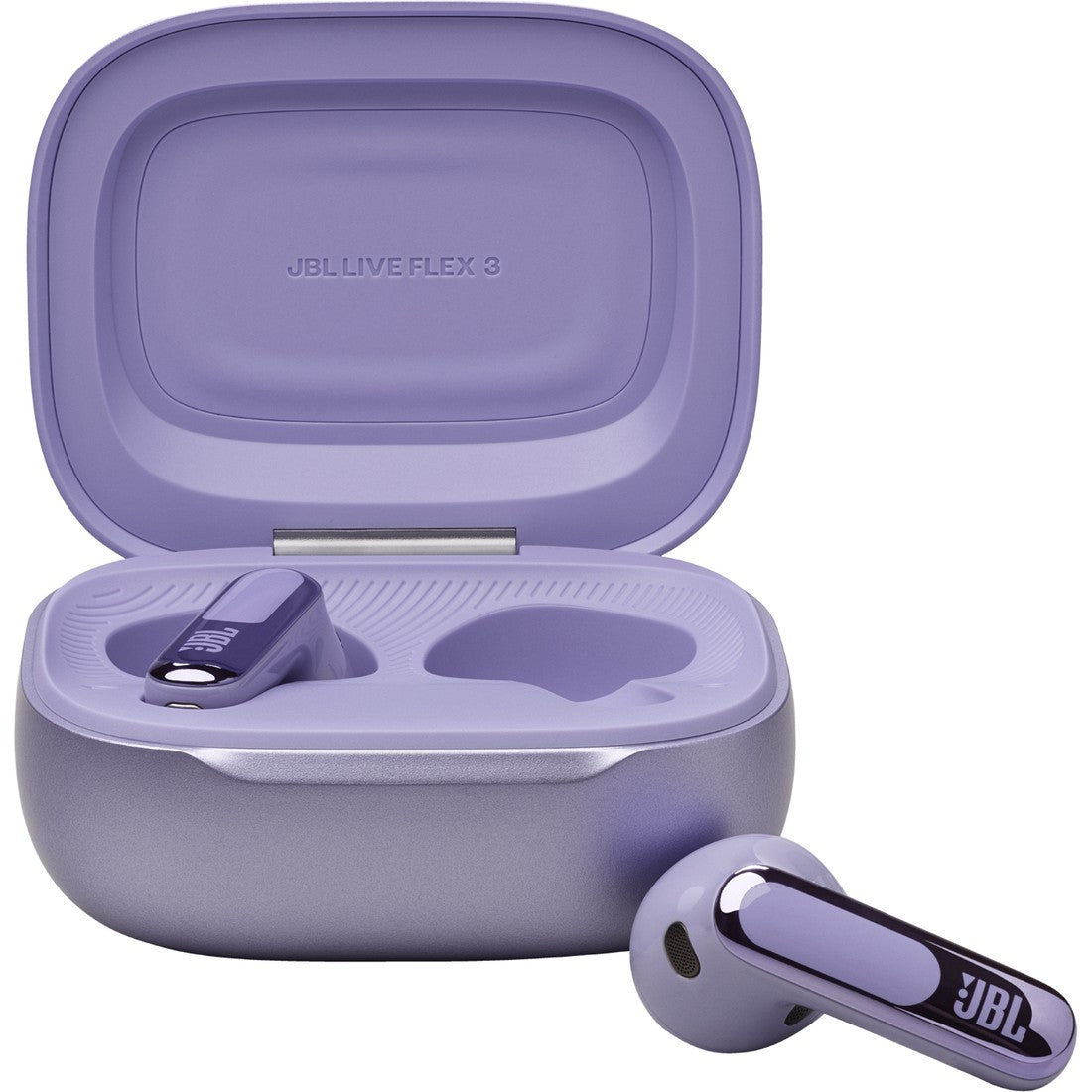 JBL Live Flex 3 - Purple - True wireless noise-cancelling open-stick earbuds - Front