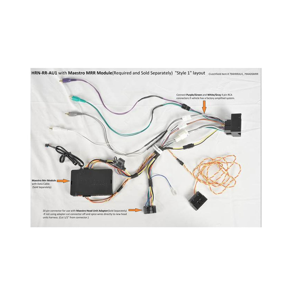 iDatalink Maestro HRN-HRR-AU1 Plug and Play T-Harness for Select Audi Vehicles