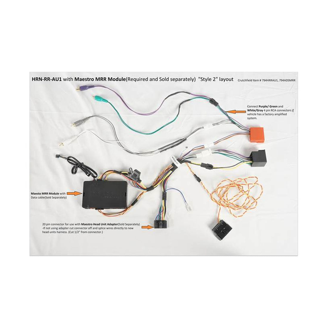 iDatalink Maestro HRN-HRR-AU1 Plug and Play T-Harness for Select Audi Vehicles