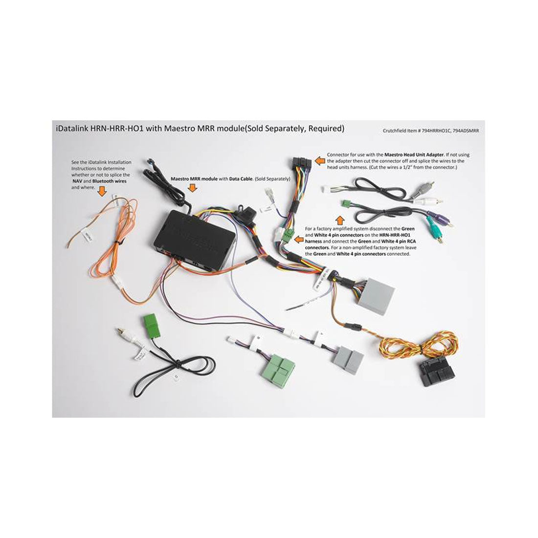 iDatalink Maestro HRN-HRR-HO1 Plug and Play T-Harness for select Acura & Honda Vehicles