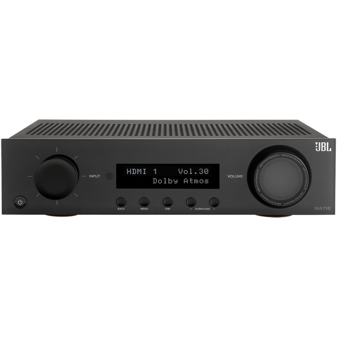 Black JBL MA710 AV receiver