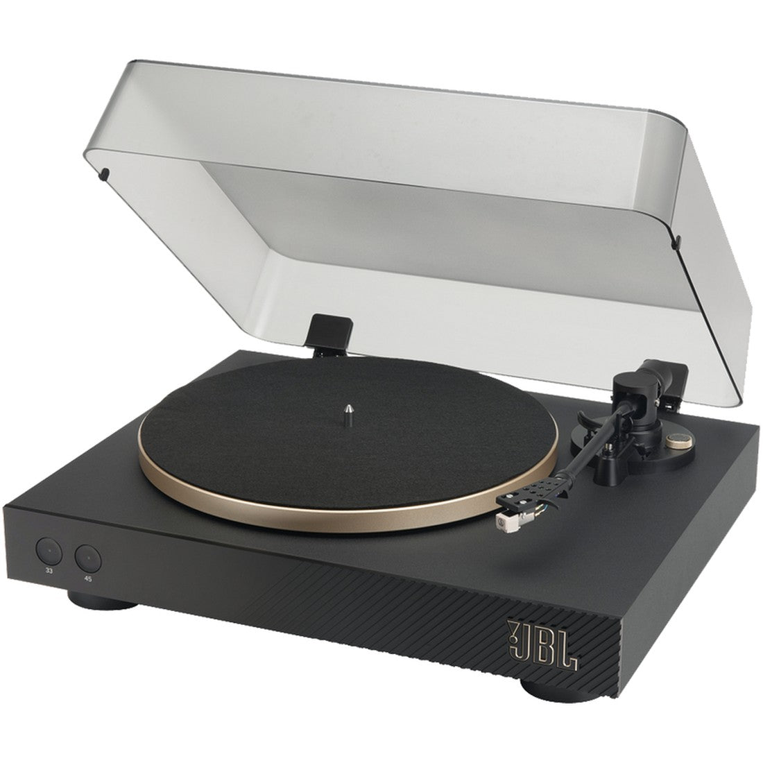 JBL Spinner BT turntable with open lid