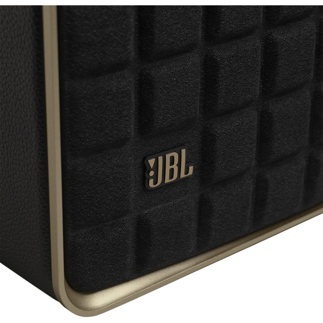 Close-up of a JBL Authentics 200 speaker with Quadrex grille