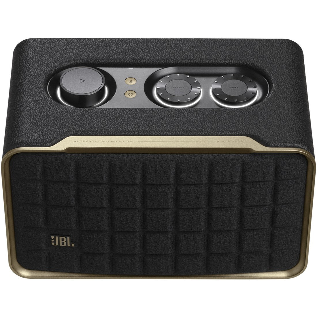 JBL Authentics 200 speaker showing top and control panel