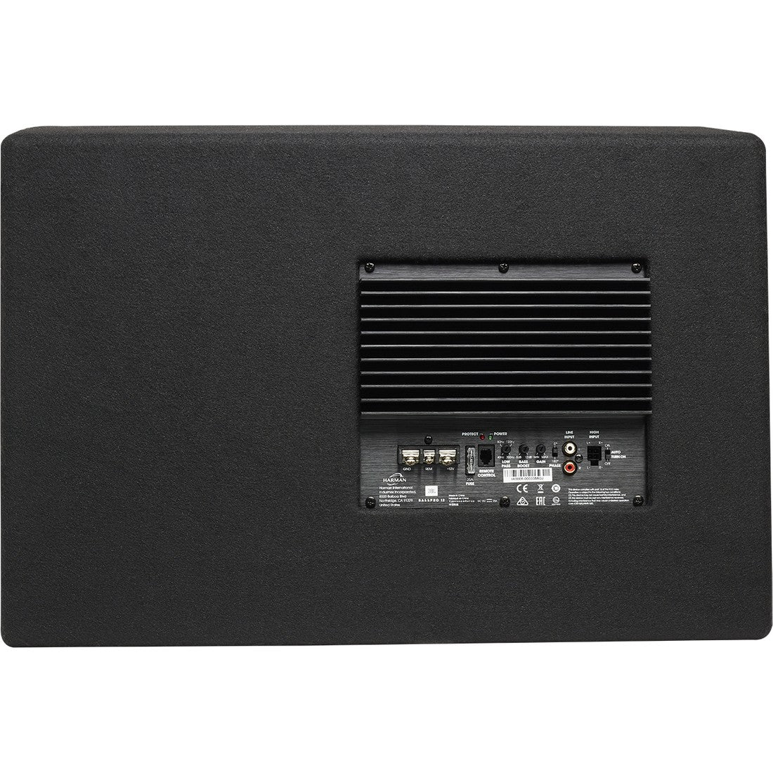 JBL BassPro 12 - Black - 12" (300mm) Car Audio Powered Subwoofer System with Slipstream Port Technology - Back