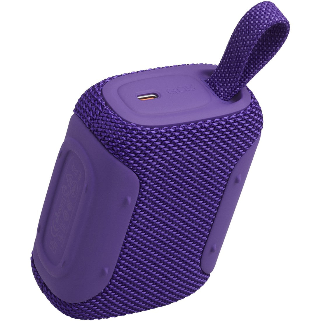 JBL Go 5 - Purple - Ultra-portable waterproof and drop-proof speaker with JBL legendary sound and ambient edge lighting - Back