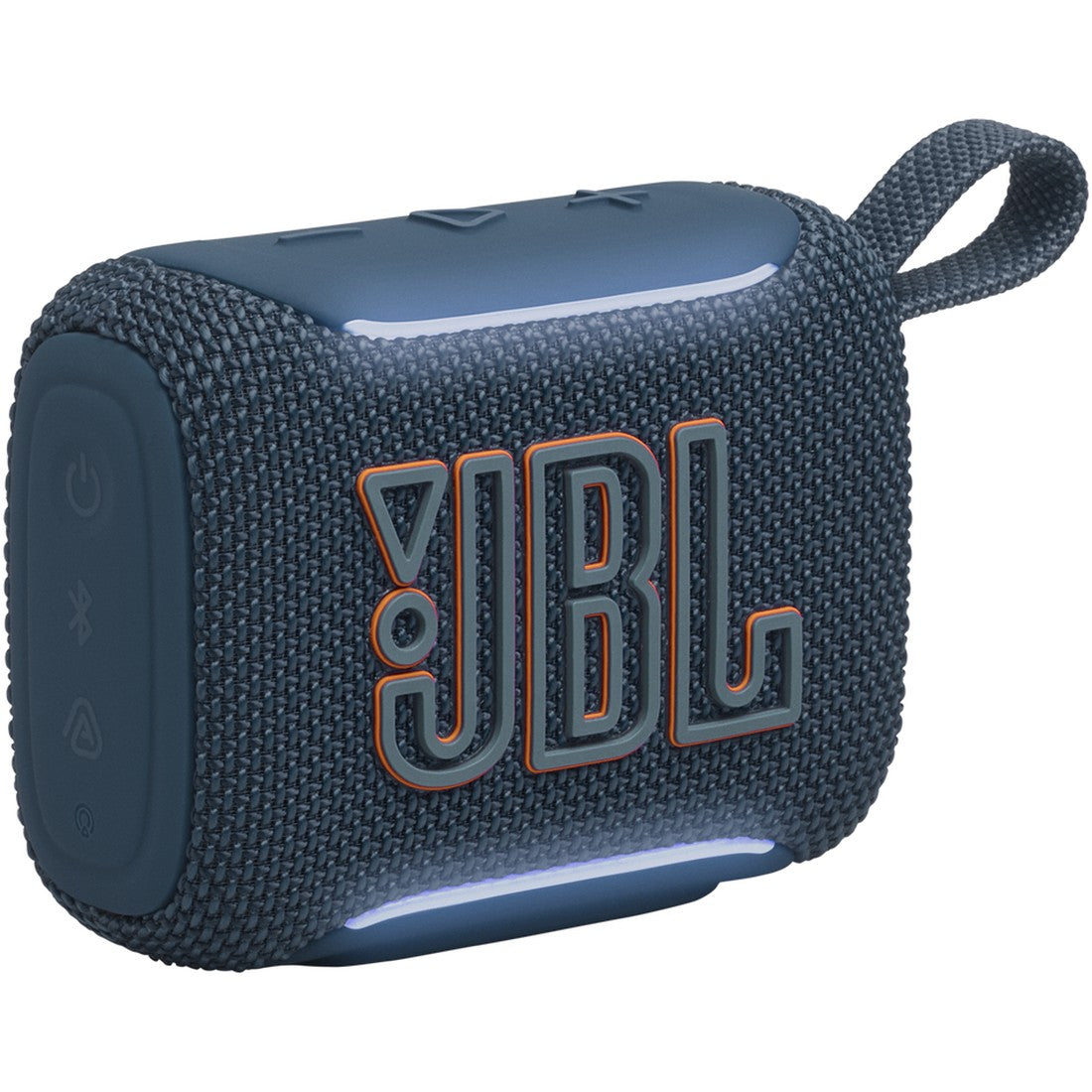JBL Go 5 - Blue - Ultra-portable waterproof and drop-proof speaker with JBL legendary sound and ambient edge lighting - Hero
