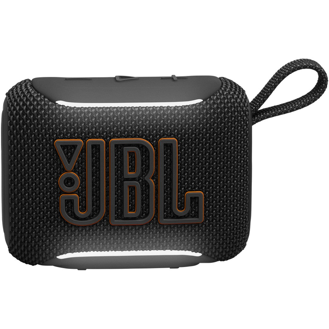 JBL Go 5 - Black - Ultra-portable waterproof and drop-proof speaker with JBL legendary sound and ambient edge lighting - Front