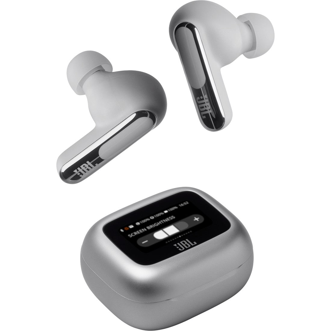 JBL Live Beam 3 - Silver - True wireless noise-cancelling closed-stick earbuds - Detailshot 7