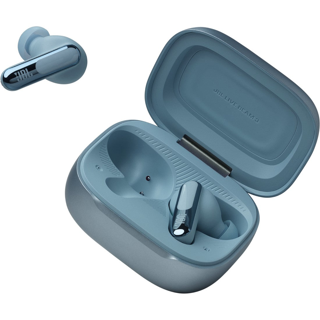 JBL Live Beam 3 - Blue - True wireless noise-cancelling closed-stick earbuds - Detailshot 8