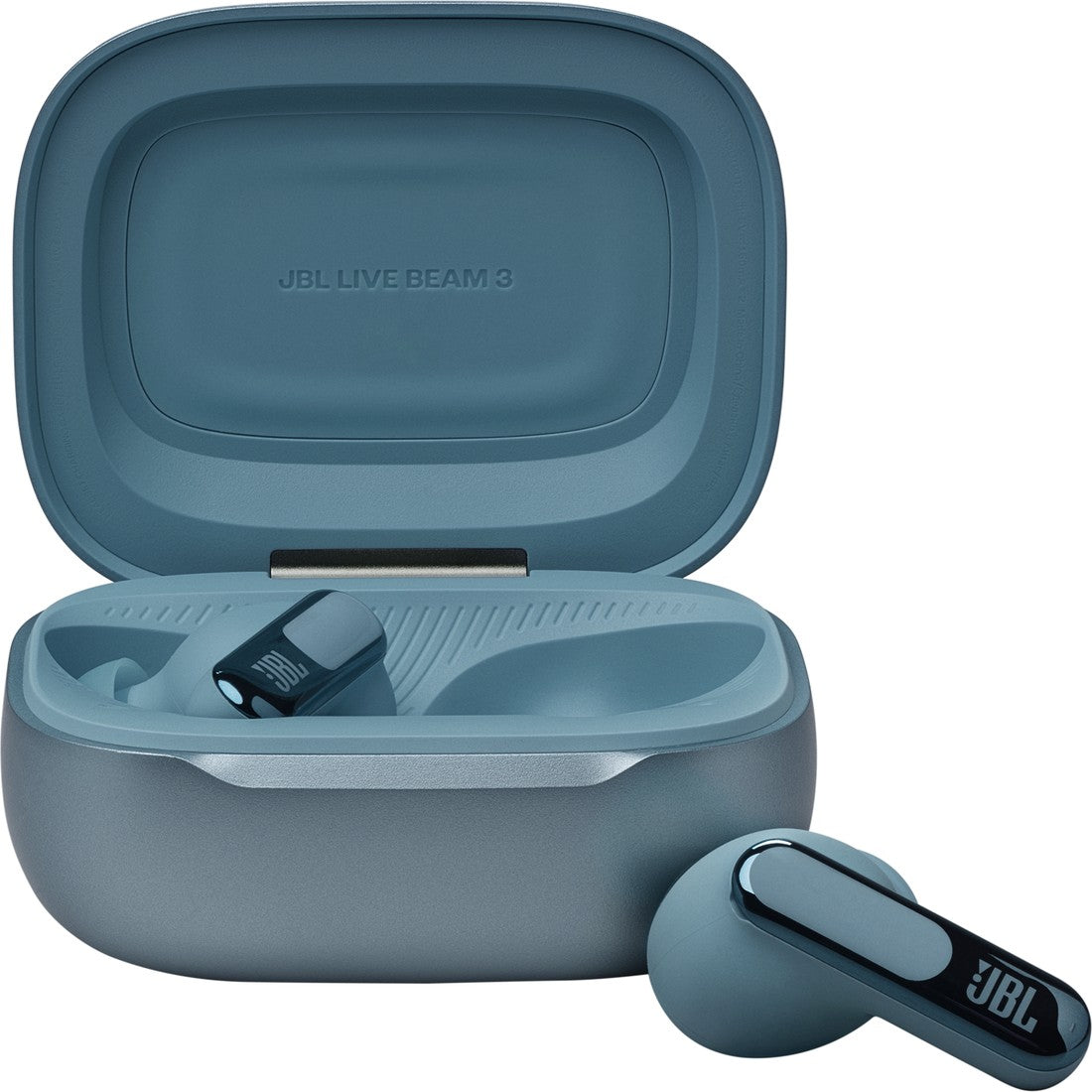 JBL Live Beam 3 - Blue - True wireless noise-cancelling closed-stick earbuds - Front