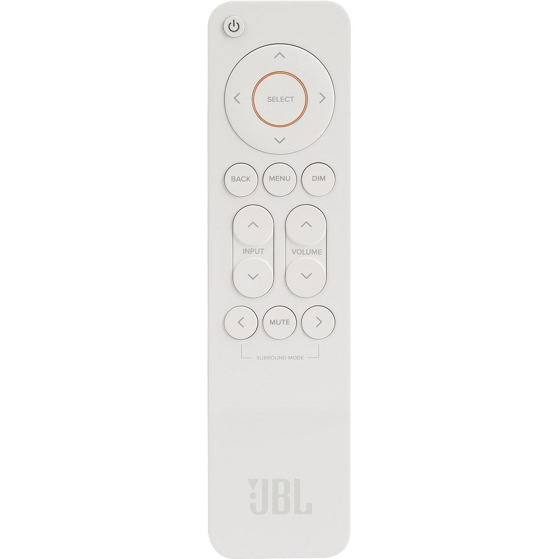 White remote control with JBL branding