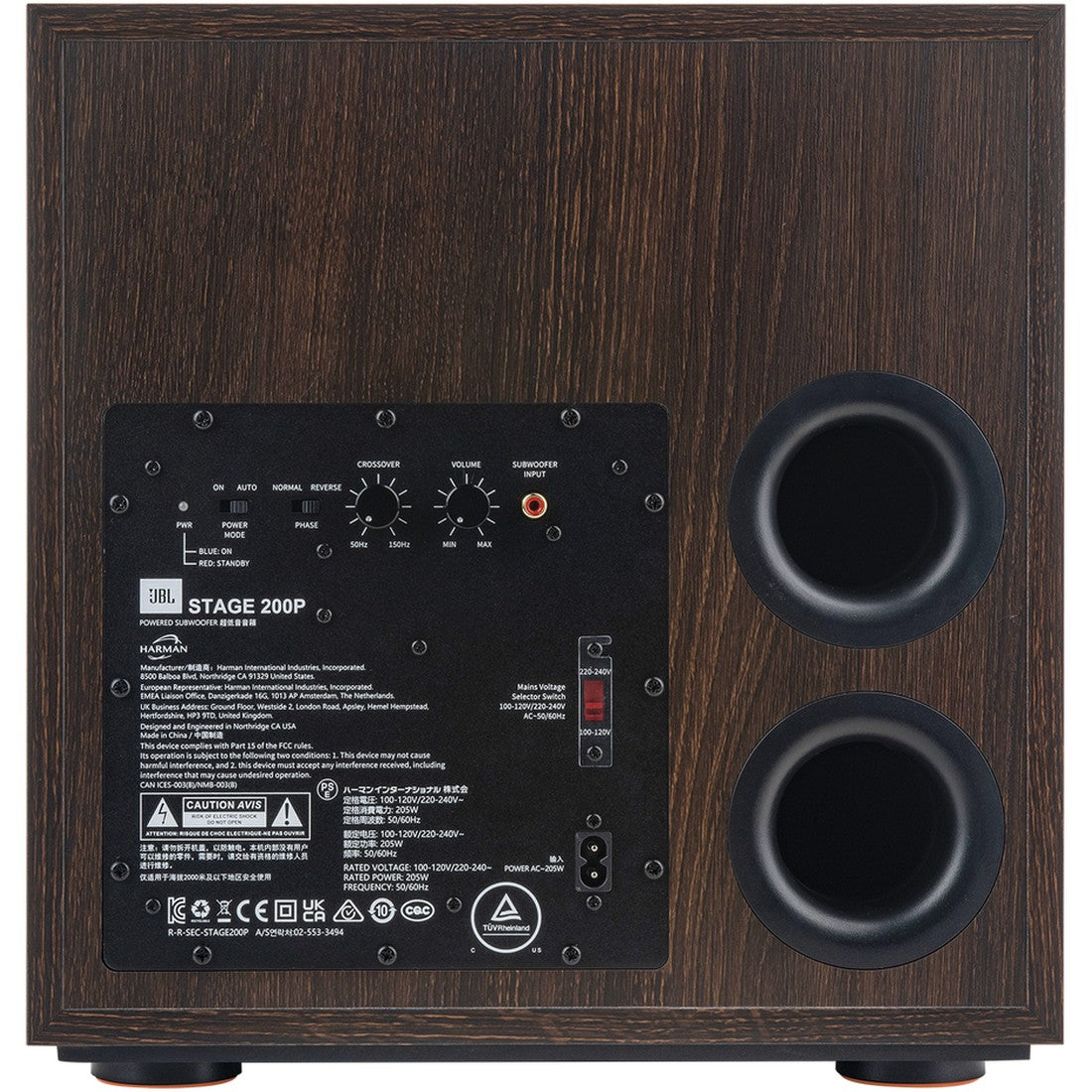 Stage 200P - Espresso - 10-inch (250mm) 300W Powered Subwoofer - Detailshot 7