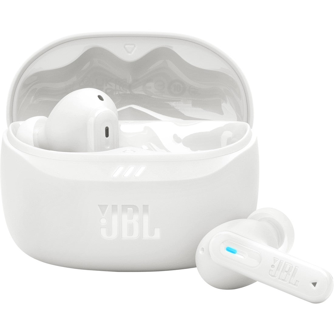 JBL Tune Beam 2 - White - True Wireless Noise Cancelling Earbuds - Hero